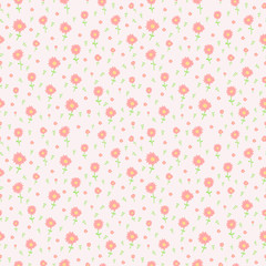 Pink blossom flower seamles pattern