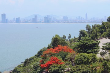 The picturesque landscape of the city of Da Nang, Vietnam