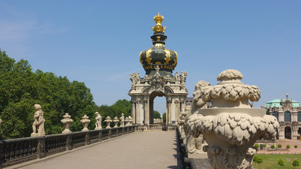 The Kronentor (crown gate) of the famous Dresden Zwinger castle