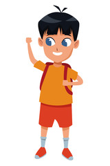 adorable cute young boy cartoon