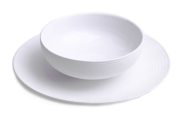 Two clean empty plates