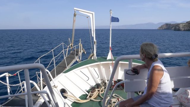4k 60 fps Approaching Spinalonga Island Crete
