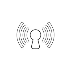 Isolated wireless icon symbol on clean background. wifi element in trendy style.