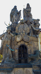 Statue on St. Chares Bridge in Prague