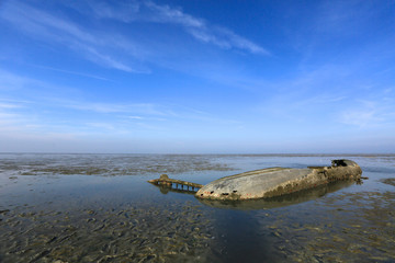 Schiffswrack Wattenmeer