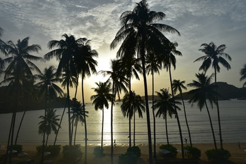 sunset on the beach