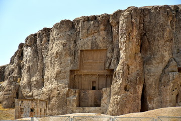 Naqsh-e Rostam, Shiraz, Fars Province, Iran, June 22, 2019, the view of Naqsh-e Rostam near the...