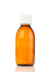 Brown empty medicine bottle object