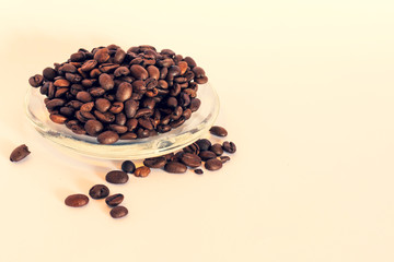 aromatic coffee beans on the table