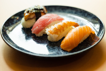 sushi on plate