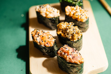 sushi on plate