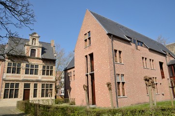 Fototapeta na wymiar Buildings at Leuven Beguinage