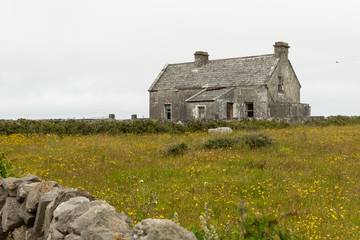 Fototapeta na wymiar houses on the Aran island of Inishmoor