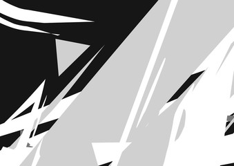 Black and white abstract background. geometric shapes. Poster.