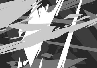 Black and white abstract background. geometric shapes. Poster.