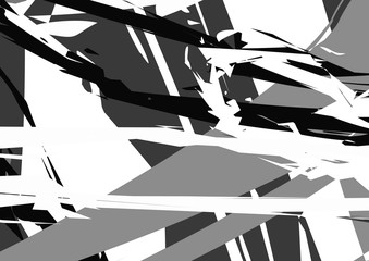 Black and white abstract background. geometric shapes. Poster.