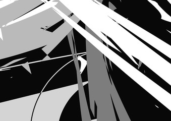 Black and white abstract background. geometric shapes. Poster.