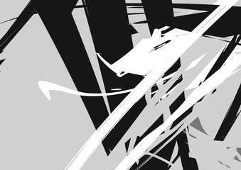 Black and white abstract background. geometric shapes. Poster.