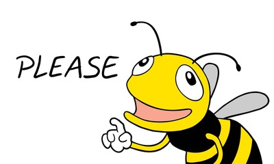 happy bee and please message