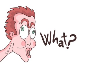 Surprised man expression