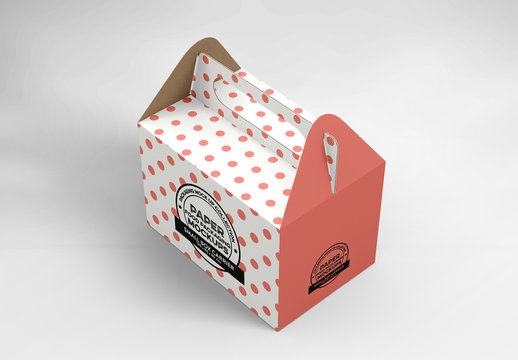 Top of Paper Cake Box Mockup