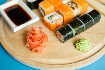 sushi on plate