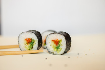 sushi on white plate