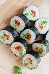 sushi on a plate