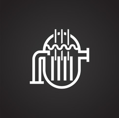 Radiation related icon on background for graphic and web design. Simple illustration. Internet concept symbol for website button or mobile app.