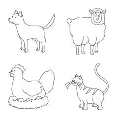 Vector illustration of homemade and countryside icon. Collection of homemade and agriculture stock vector illustration.