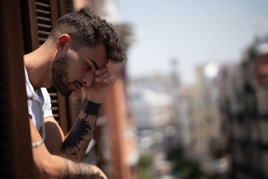 sad tattoo young man depressive 