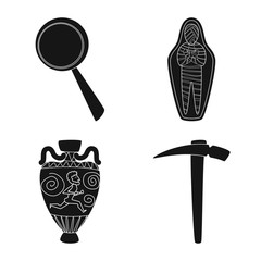 Isolated object of museum and attributes icon. Collection of museum and historical vector icon for stock.
