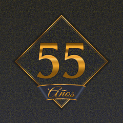 Spanish golden number 55 templates