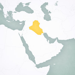 Fototapeta na wymiar Map of Middle East - Iraq