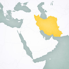 Map of Middle East - Iran
