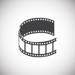 Fototapeta na wymiar Film strip related icon on background for graphic and web design. Simple illustration. Internet concept symbol for website button or mobile app.