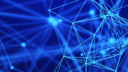 Abstract connection background. Network concept. Plexus. 3d rendering.