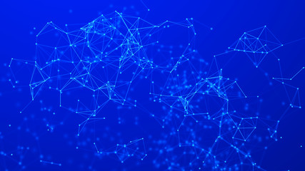 Abstract connection background. Network concept. Plexus. 3d rendering.