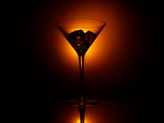 martini glass of wine