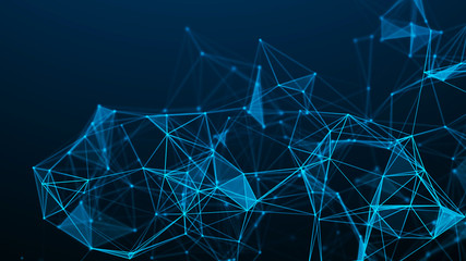 Abstract connection background. Network concept. Plexus. 3d rendering.