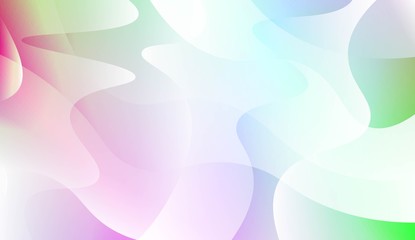 Obraz premium Abstract Geometric Wave Shape with Gradient Soft Colorful Background. For Your Design Wallpaper, Presentation, Banner, Flyer, Cover Page, Landing Page. Vector Illustration.