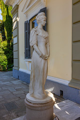 A statue of Empress Sissi at her Palace in Gastouri on Corfu, Greece