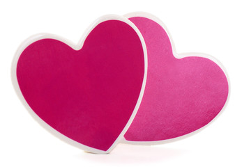 Couple cardboard hearts.