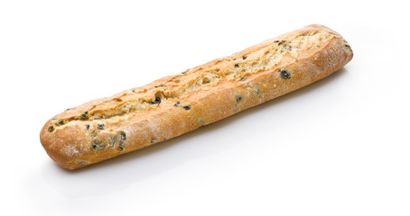 Baguette con semillas. Baguette with seeds.