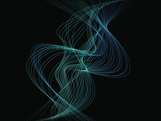 EPS 10 vector. Futuristic colorful background. Backdrop with lines and waves.