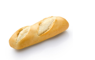 Baguette, pan sobre fondo blanco. baguette, bread on white background