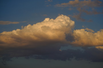 clouds in the sunset nature 