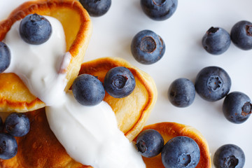 yogurt with blueberries and blueberries