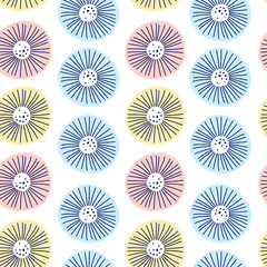 Seamless pattern with flowers. Vector