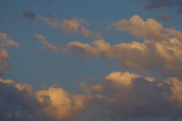 Fototapeta na wymiar clouds in the sunset nature 